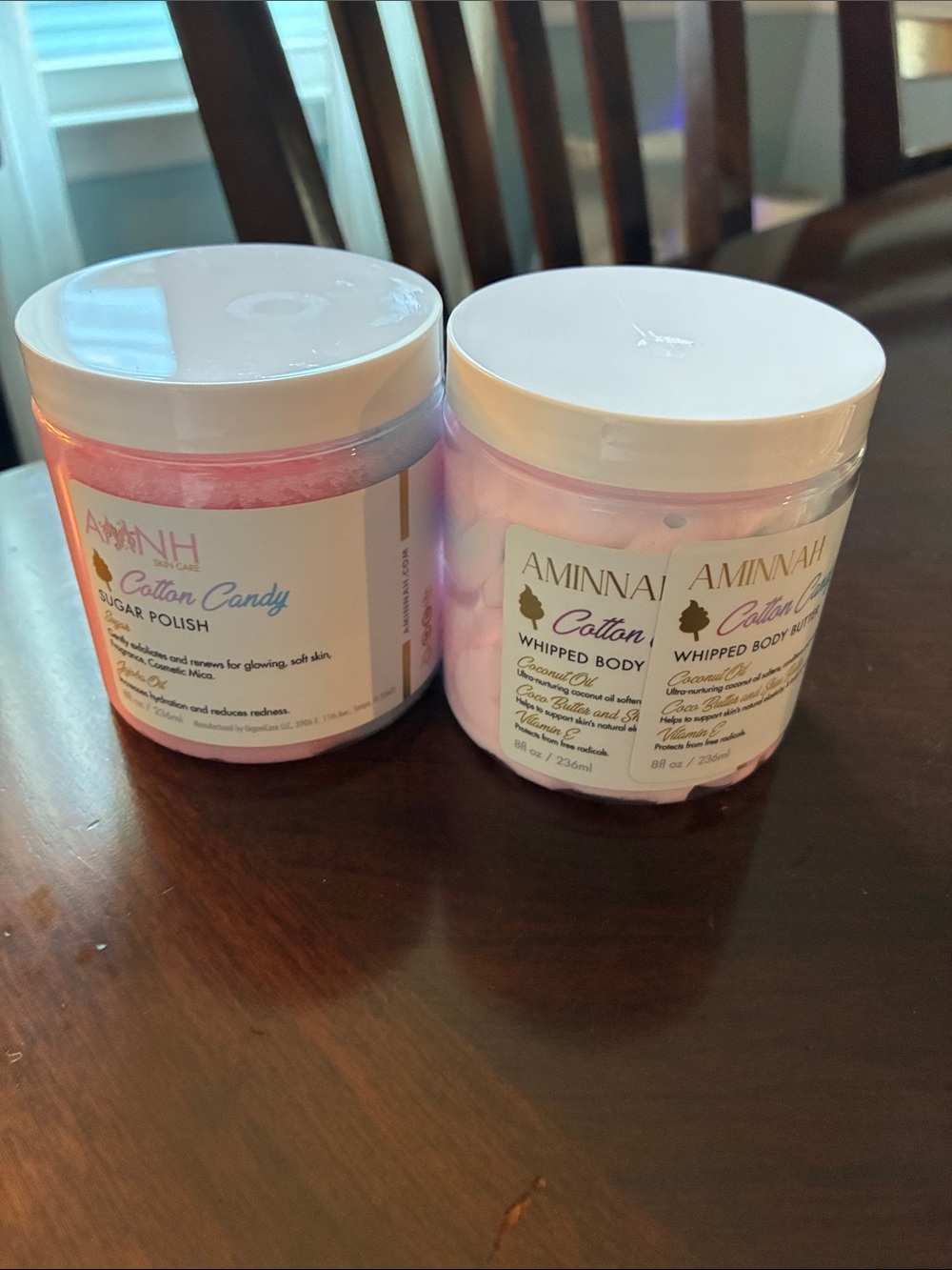 AMINNAH Cotton Candy Whipped Body Butter & Sugar Polish - Pink